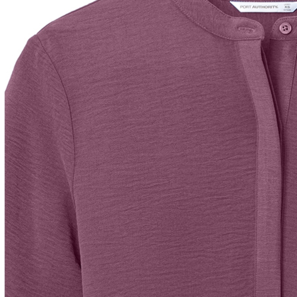 Women's 3/4-Sleeve Textured Crepe Tunic NEW - Picture 4 of 4